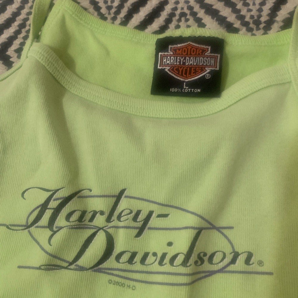 Harley-Davidson Lime Green Tank Top